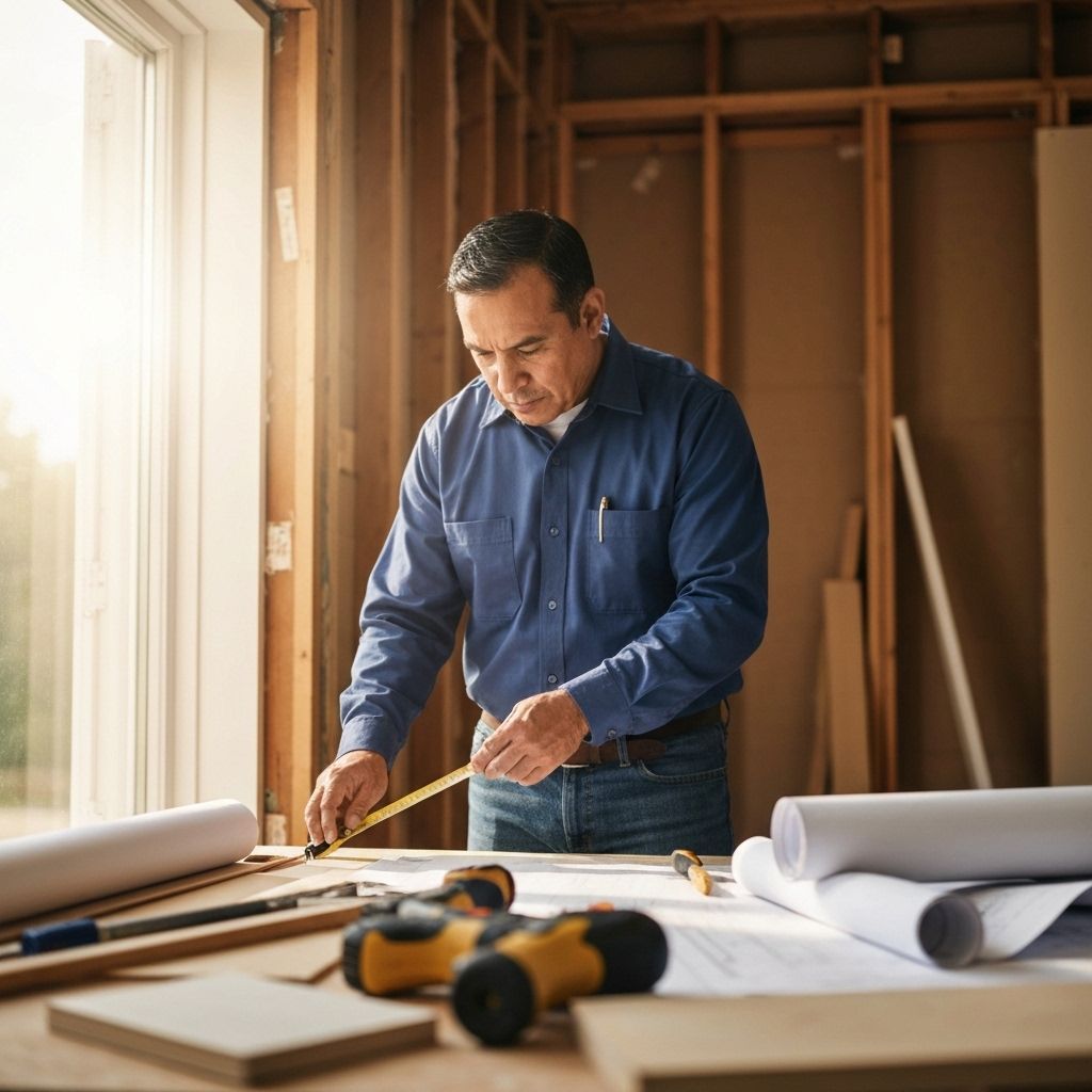 Contractor working on home renovation